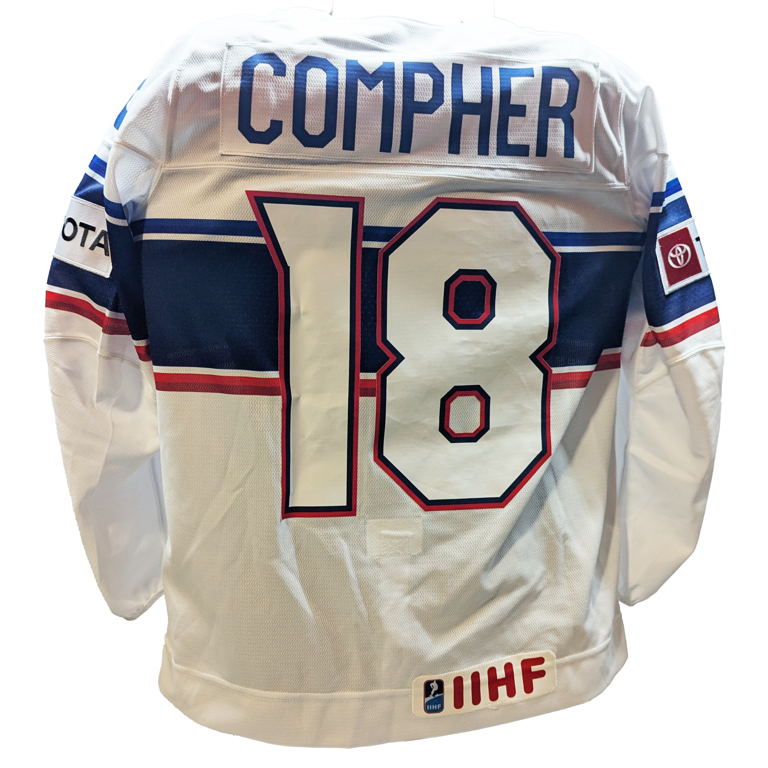 Nike - Maillot de match d'occasion de l'équipe américaine IIHF (blanc)